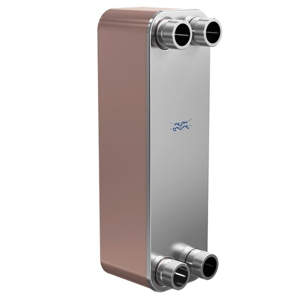 Brazed Plate Heat Exchanger, AISI 316L, Stainless Steel, 104 Plates -Condenser Single Circuit 810k BTU